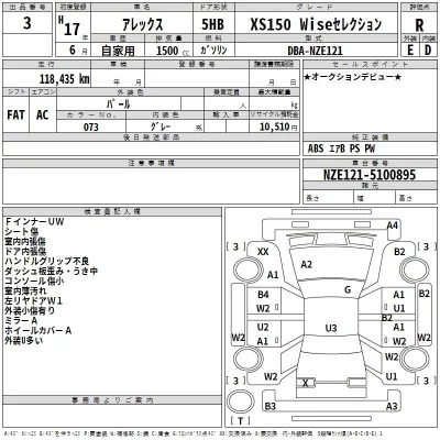 Toyota ALLEX  с аукциона в Японии