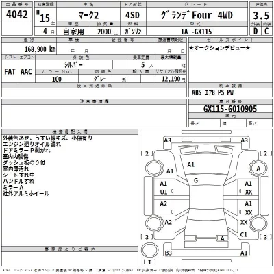 Toyota MARK II  с аукциона в Японии