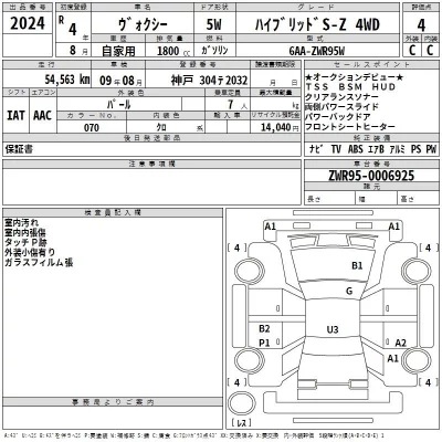 Toyota VOXY  с аукциона в Японии