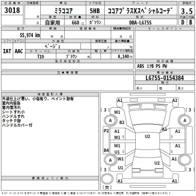 Daihatsu MIRA  с аукциона в Японии