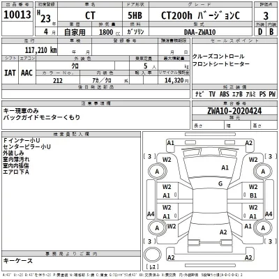 Lexus CT  с аукциона в Японии