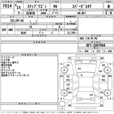 Honda STEP WAGON  с аукциона в Японии