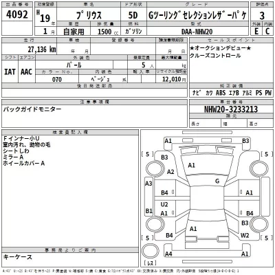 Toyota Prius  с аукциона в Японии