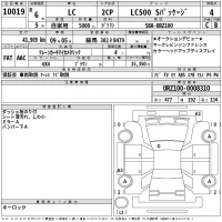 Lexus LC лот № 10019 оценка 4  с аукциона в Японии 2