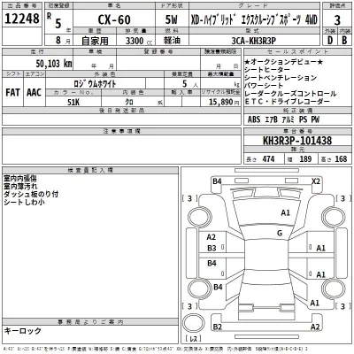Mazda CX-60  с аукциона в Японии