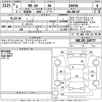Mazda MX-30  с аукциона в Японии