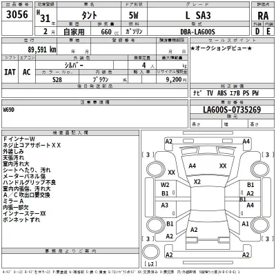 Daihatsu TANTO  с аукциона в Японии