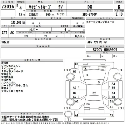 Daihatsu HIJET VAN  с аукциона в Японии