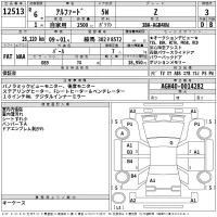 Toyota ALPHARD лот № 12513 оценка 3  с аукциона в Японии 2