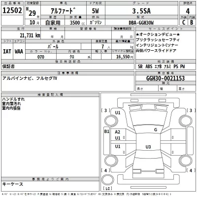 Toyota ALPHARD  с аукциона в Японии