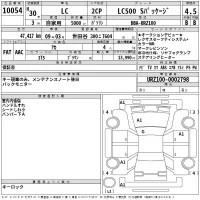 Lexus LC лот № 10054 оценка 4.5  с аукциона в Японии 2