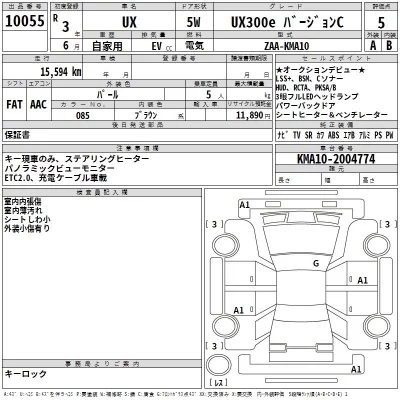 Lexus UX  с аукциона в Японии