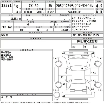 Mazda CX-30  с аукциона в Японии