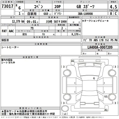 Toyota COPEN  с аукциона в Японии