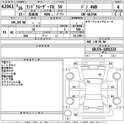 Toyota LAND CRUISER  с аукциона в Японии