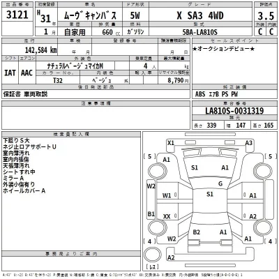 Daihatsu MOVE CANBUS  с аукциона в Японии
