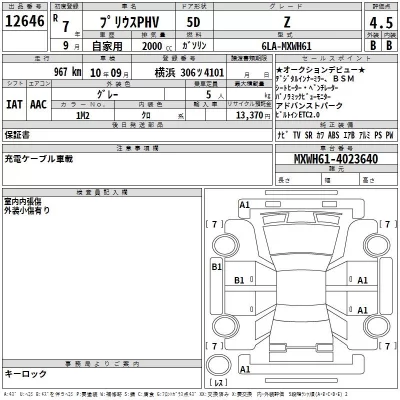 Toyota PRIUS PHV  с аукциона в Японии