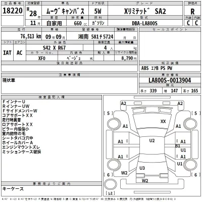 Daihatsu MOVE CANBUS  с аукциона в Японии
