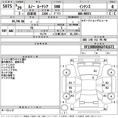 Renault LUTECIA  с аукциона в Японии