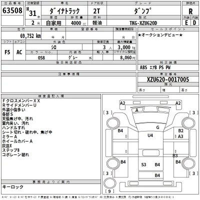 Toyota DYNA  с аукциона в Японии