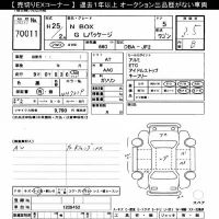 Honda N BOX лот № 70011 оценка 3.5  с аукциона в Японии 10