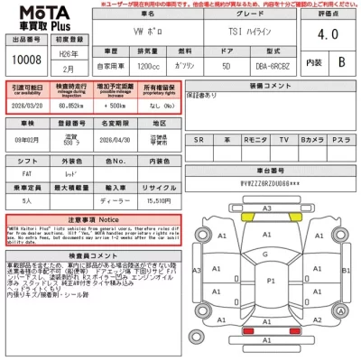 Volkswagen POLO  с аукциона в Японии
