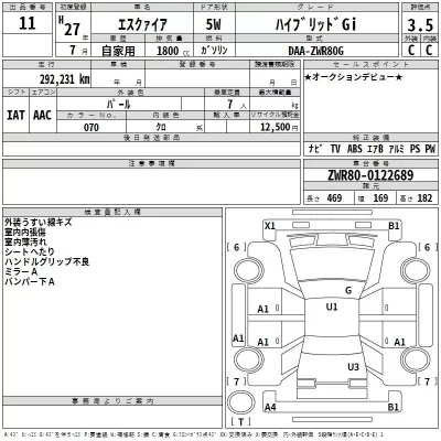 Toyota ESQUIRE  с аукциона в Японии