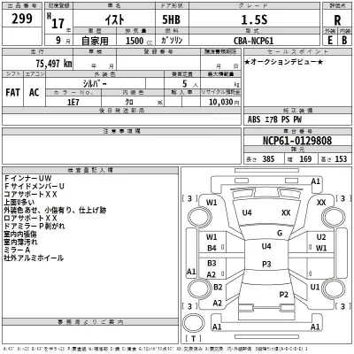 Toyota IST  с аукциона в Японии