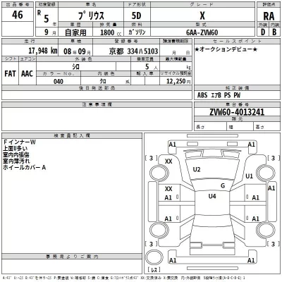 Toyota Prius  с аукциона в Японии