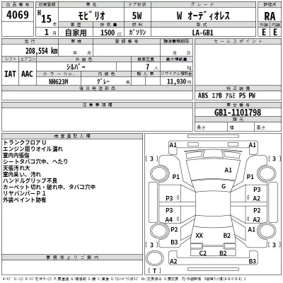 Honda MOBILIO  с аукциона в Японии