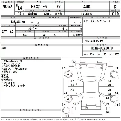 Mitsubishi EK SPORTS  с аукциона в Японии