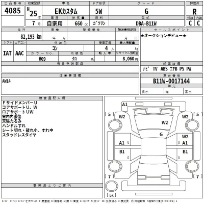 Mitsubishi EK CUSTOM  с аукциона в Японии