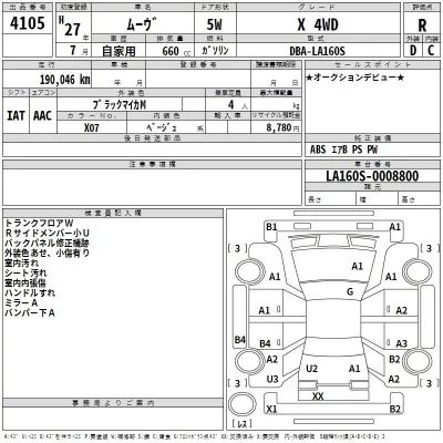 Daihatsu MOVE  с аукциона в Японии