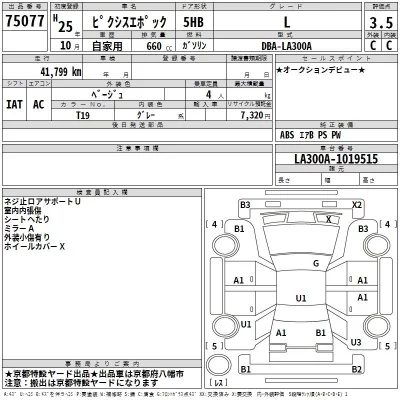 Toyota PIXIS EPOCH  с аукциона в Японии