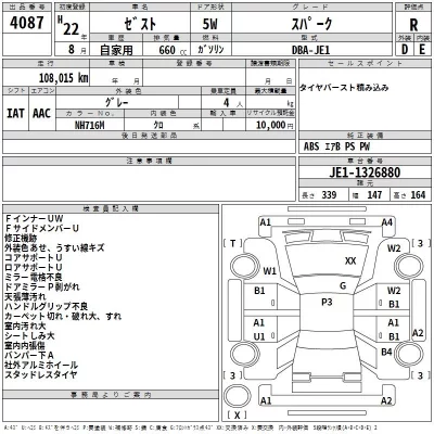 Honda ZEST  с аукциона в Японии