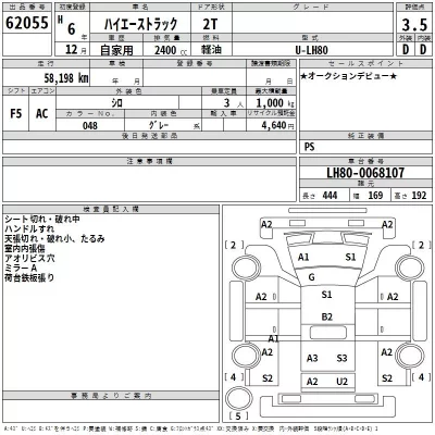 Toyota HIACE TRUCK  с аукциона в Японии