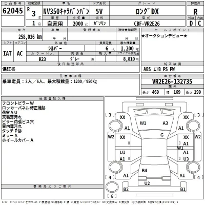 Nissan CARAVAN VAN  с аукциона в Японии
