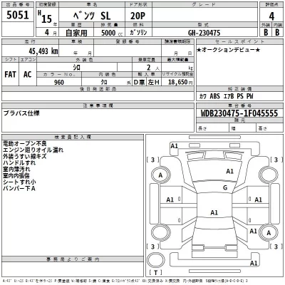 Mercedes-Benz SL SERIES  с аукциона в Японии