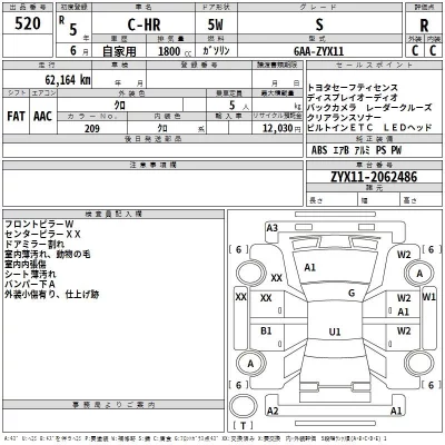 Toyota C-HR  с аукциона в Японии