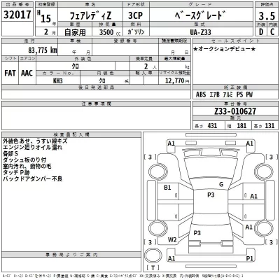 Nissan FAIRLADYZ  с аукциона в Японии