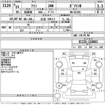 Suzuki TWIN  с аукциона в Японии