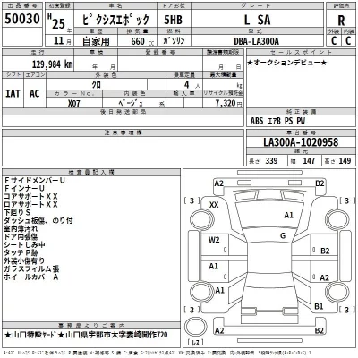 Toyota PIXIS EPOCH  с аукциона в Японии