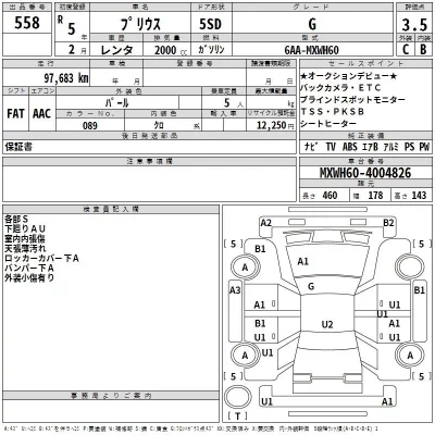 Toyota Prius  с аукциона в Японии