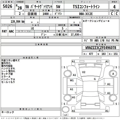 Volkswagen PASSAT VARIANT  с аукциона в Японии
