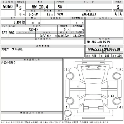 Volkswagen ID.4  с аукциона в Японии