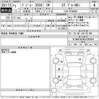 Peugeot 3008 лот № 38173 оценка 4  с аукциона в Японии 11