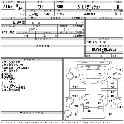 Toyota IST  с аукциона в Японии