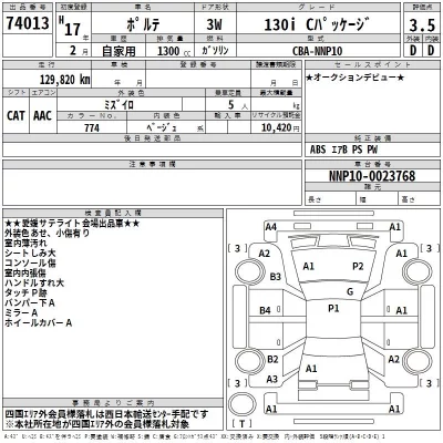 Toyota PORTE  с аукциона в Японии