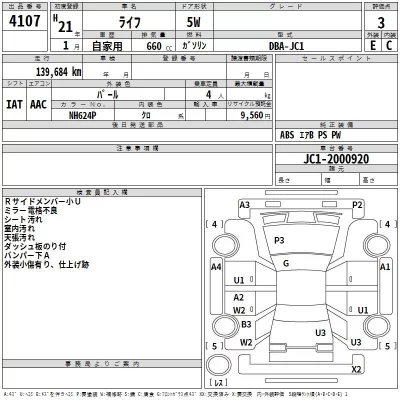 Honda LIFE  с аукциона в Японии