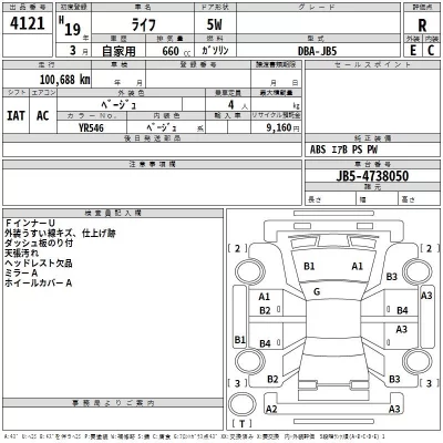Honda LIFE  с аукциона в Японии